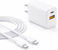 Chargeur Mural Rapide 30W USB-C pour Google Pixel avec Câble 1.8 m