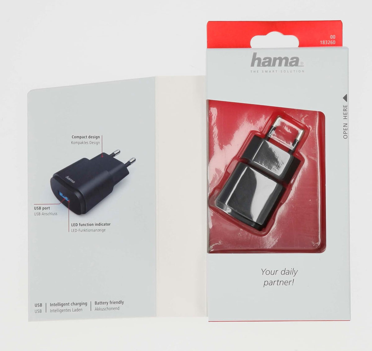 Hama 00201644 Chargeur Secteur USB-A 6W Noir